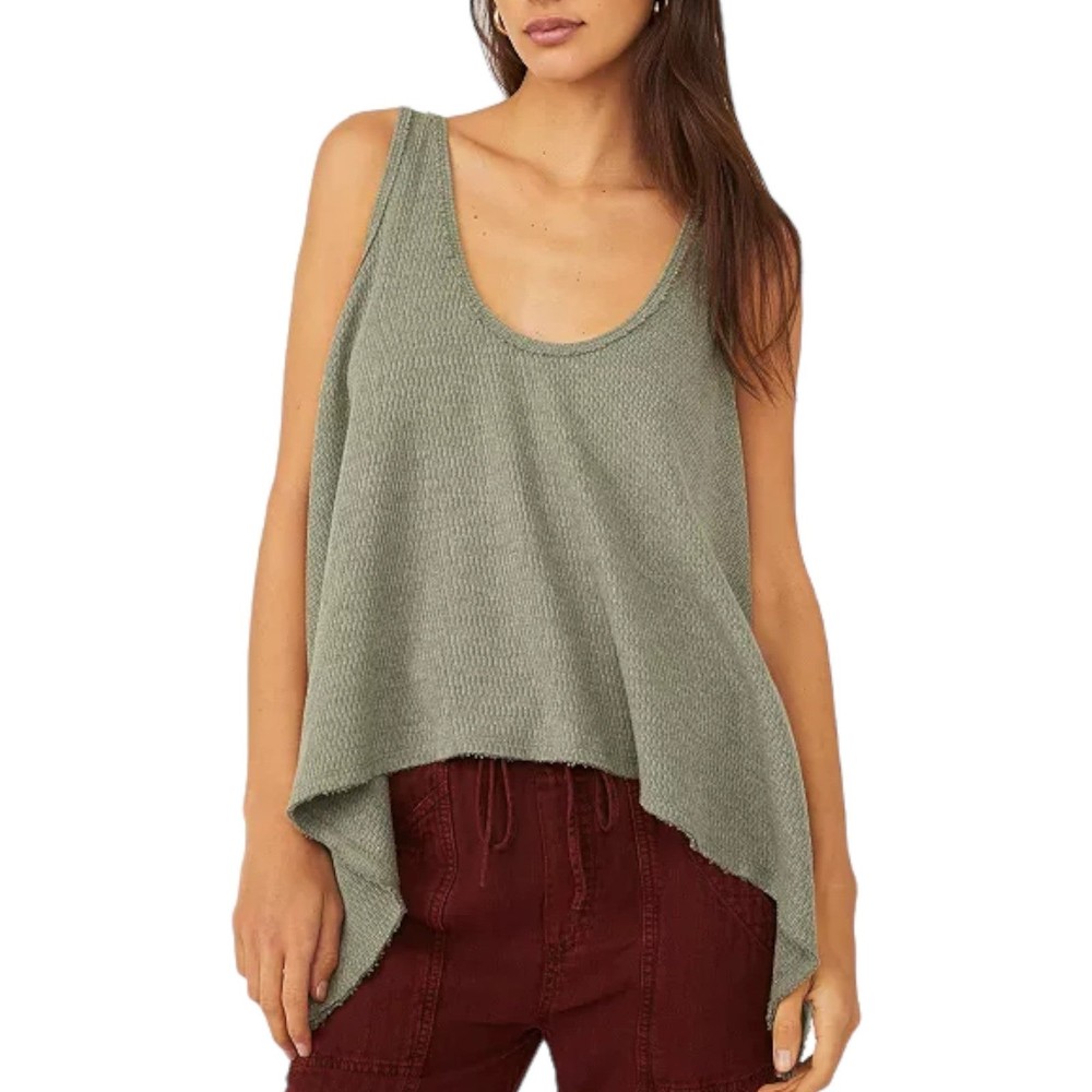 We The Free Sing La La Hankerchief Hem Tank Top‎ Sz Med